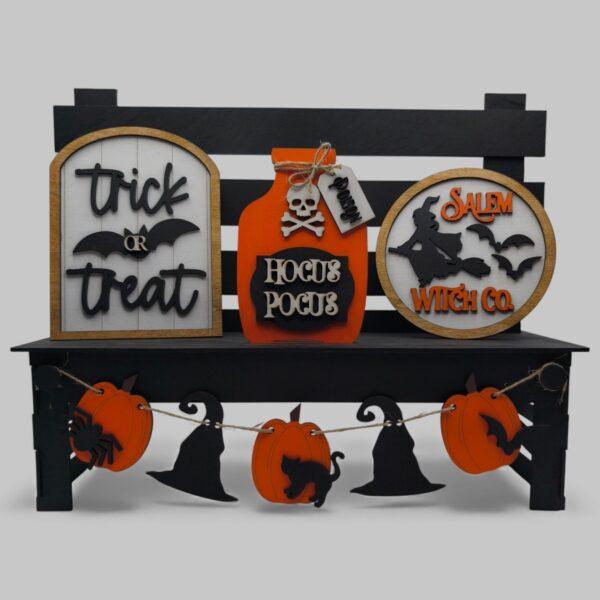 Παγκάκι με διακοσμητικά Halloween
